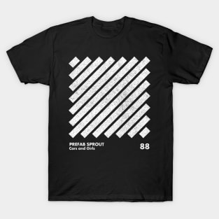 Prefab Sprout / Cars & Girls / Minimal Graphic Design Tribute T-Shirt